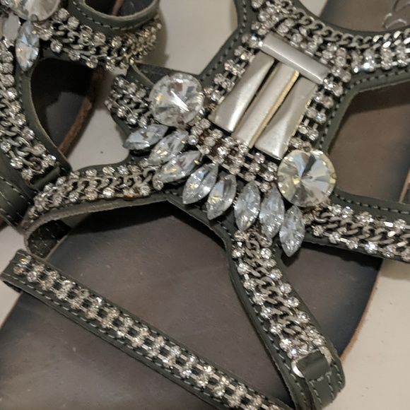 ANTHROPOLOGIE MATISSE * BLING BLING WEATHERED SANDAL - Picture 2 of 7